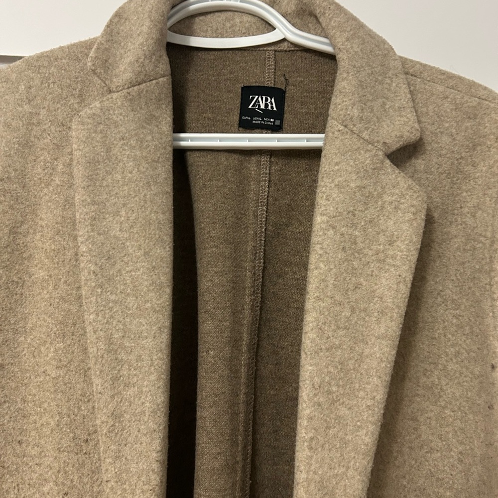 Zara Beige Overcoat - Picture 2 of 3